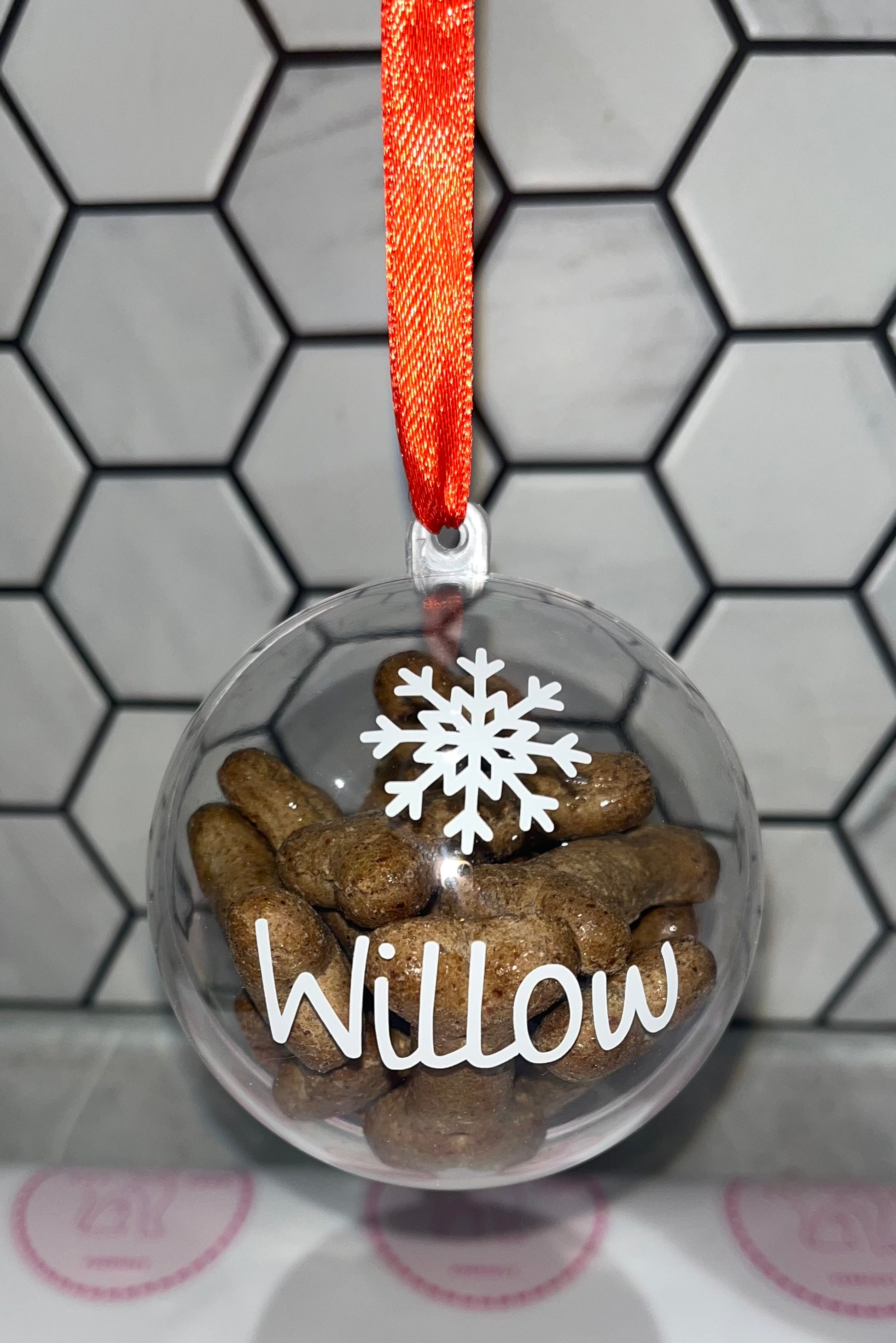 Christmas Pet Treat Bauble - Pawsitively Purrfect