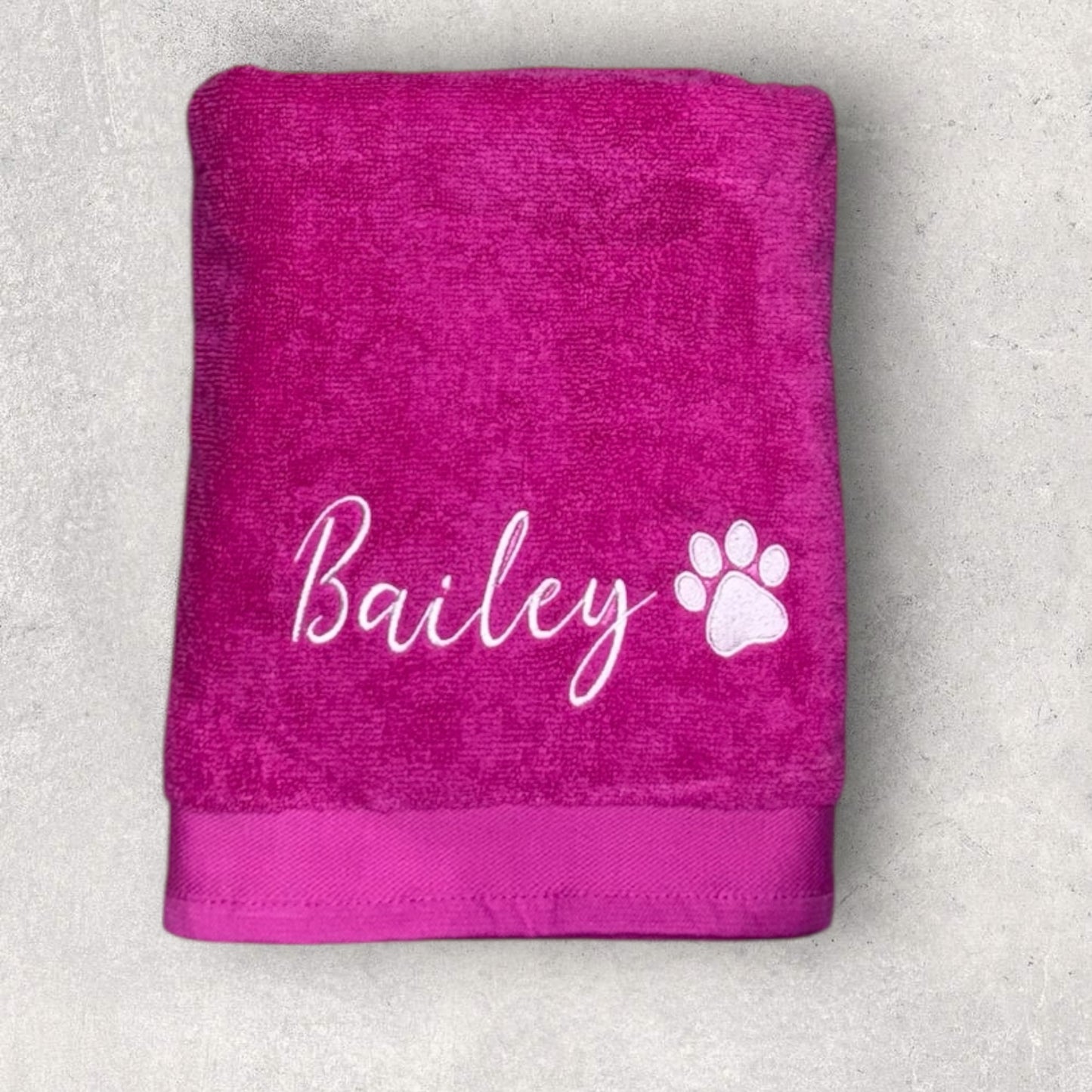 Embroidered Personalised Pet Towel - 2 Sizes Available