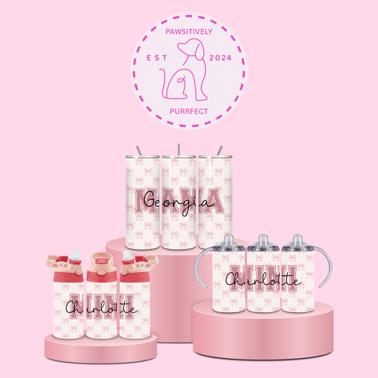 Personalised Mama & Mini Thermal Stainless Steel Tumbler Bundle 12oz & 20oz | Gifts For Human |