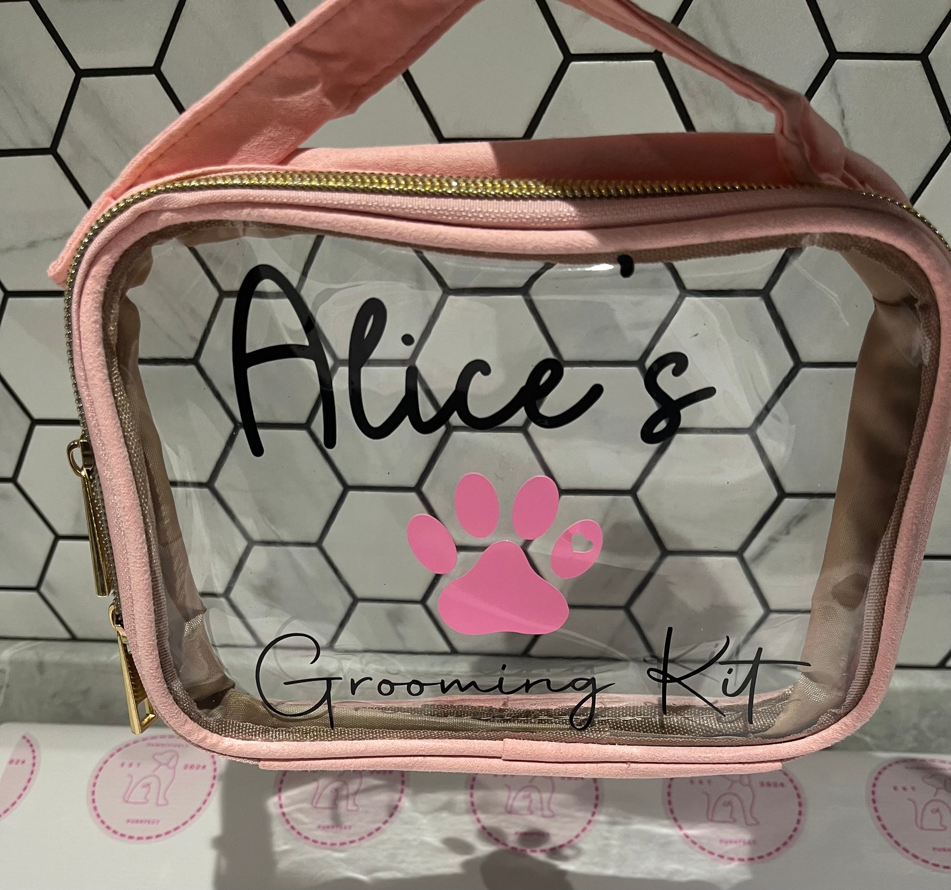 Personalised Vanity/Travel Bags - Pawsitively Purrfect