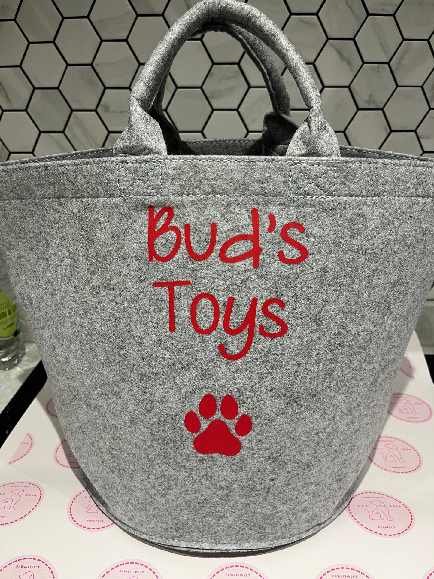 Personalised Toy Bag - Pawsitively Purrfect