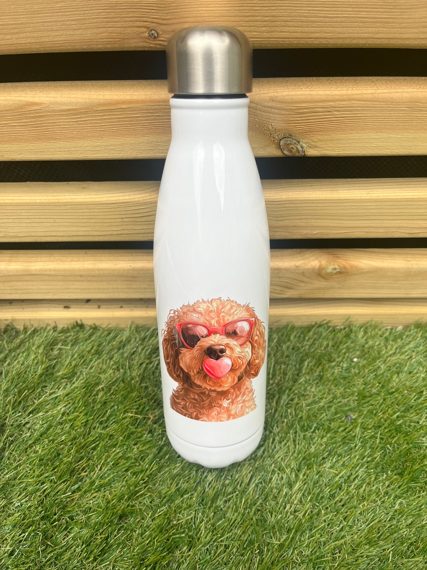Pet Themed Stainless Steel Double Walled Bottle 500ml - Personalised - Pawsitively Purrfect
