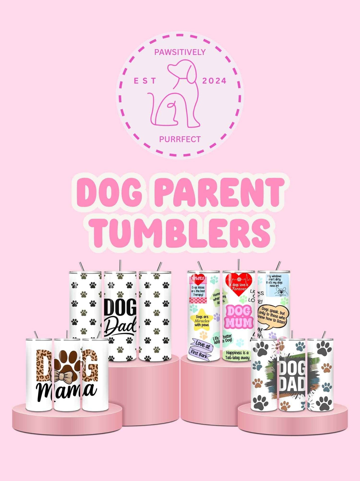 Dog Parent Themed Thermal Stainless Steel Tumbler 20oz - Dogs | Choose Design