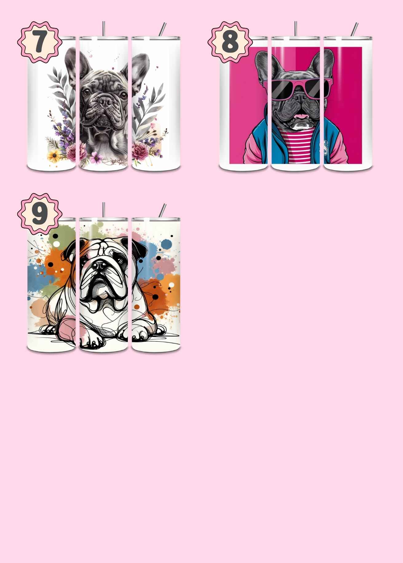 Dog Themed Thermal Stainless Steel Tumbler 20oz - Dogs | Choose Design