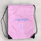 Personalised Kids Swim Pump School Drawstring Bag