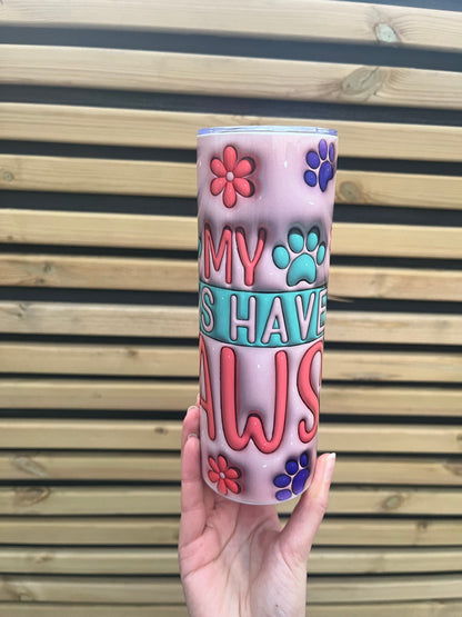 Pet Themed Tumbler 20oz - Blooper - Pawsitively Purrfect