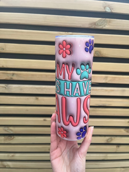 Pet Themed Tumbler 20oz - Blooper - Pawsitively Purrfect