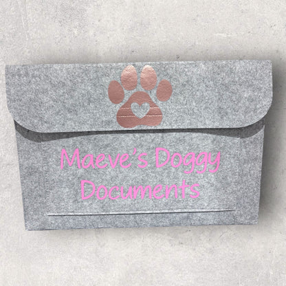 Personalised Pet Themed Document Wallet