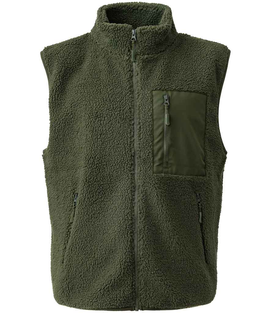 Unisex Workwear Borg Fleece Zipped Gillet