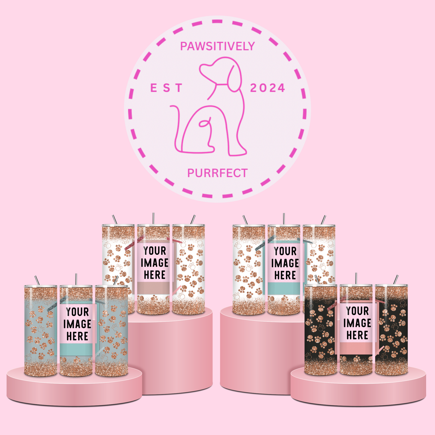 Personalised Pet Lover Photo Thermal Stainless Steel Tumbler 20oz | Pet Gifts For Humans |