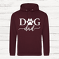 hoodie with dog dad in white