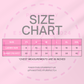 Size chart for clothing on a pink background with brand name 'PAWSITIVELY PURRfect' visible.