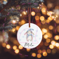 Handmade personalised Christmas bauble for kid