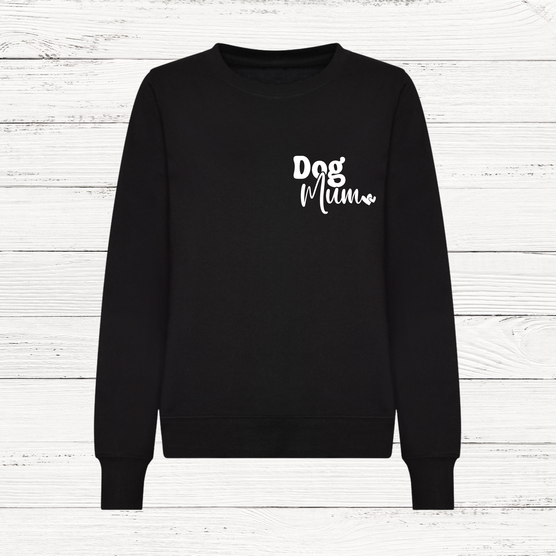 Black women's sweatshirt with Dog Mum design