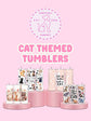 Cat lover 20oz thermal tumbler with themed design