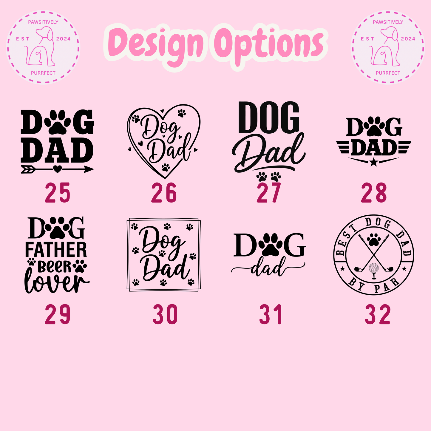 Selection of dog-themed hoodie designs and sayings