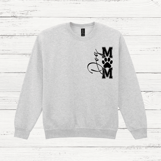 Grey sweatshirt with dog-themed design