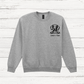 Grey personalised peeking dog sweatshirt with custom dog design