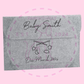 Personalised baby document wallet for organising important paperwork