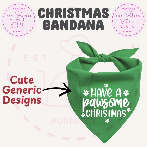 Festive dog bandana for pet businesses and bulk orders