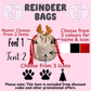 Personalised Christmas reindeer drawstring bag for business gifting