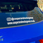 Our personalised car decal for a dog business