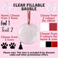 Personalised clear fillable Christmas bauble with custom name