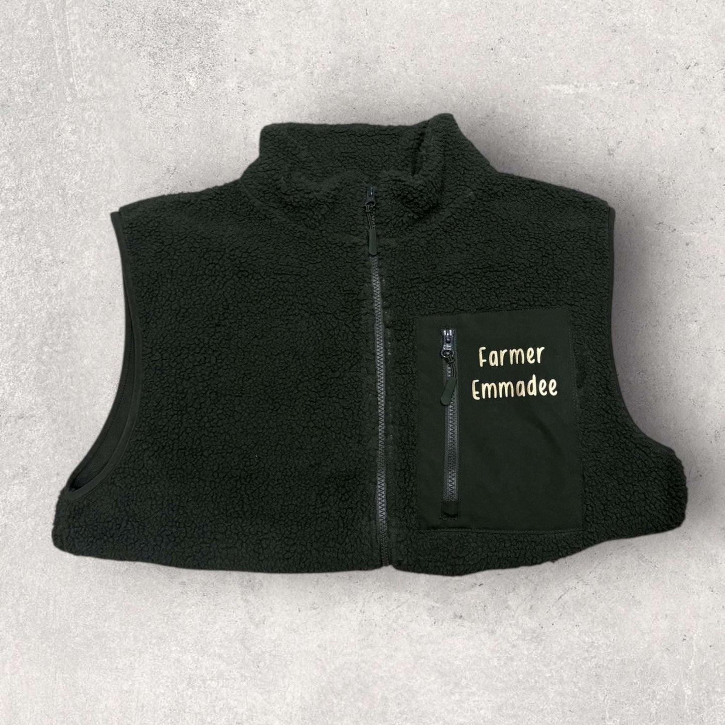 Unisex Borg fleece zipped workwear gilet