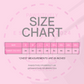 Unisex T-shirt size guide with chest measurements
