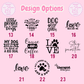 Selection of Dog Mum and Dog Mama T-shirt designs